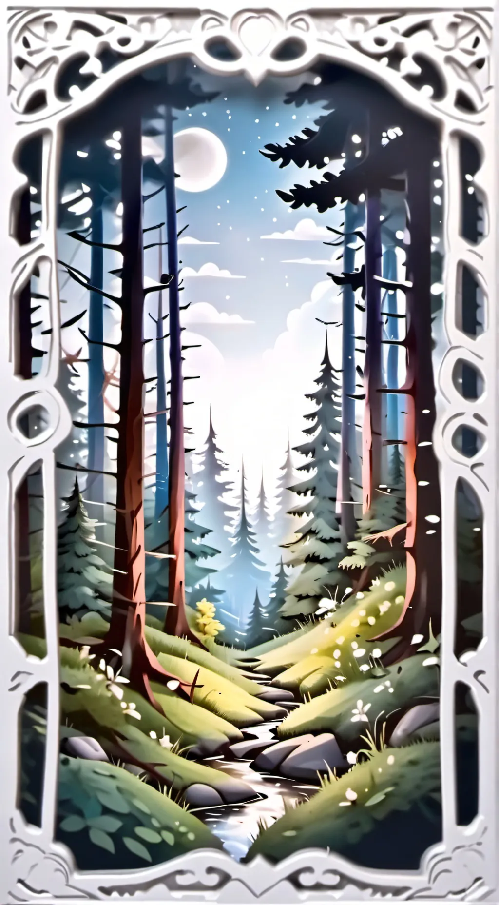 ai character: 99 day the forest  background