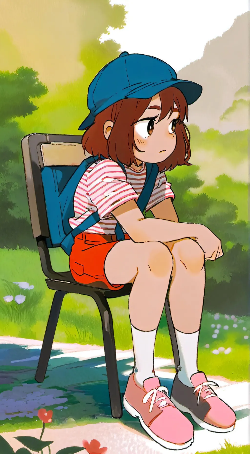 ai character: Rainbow Girl background