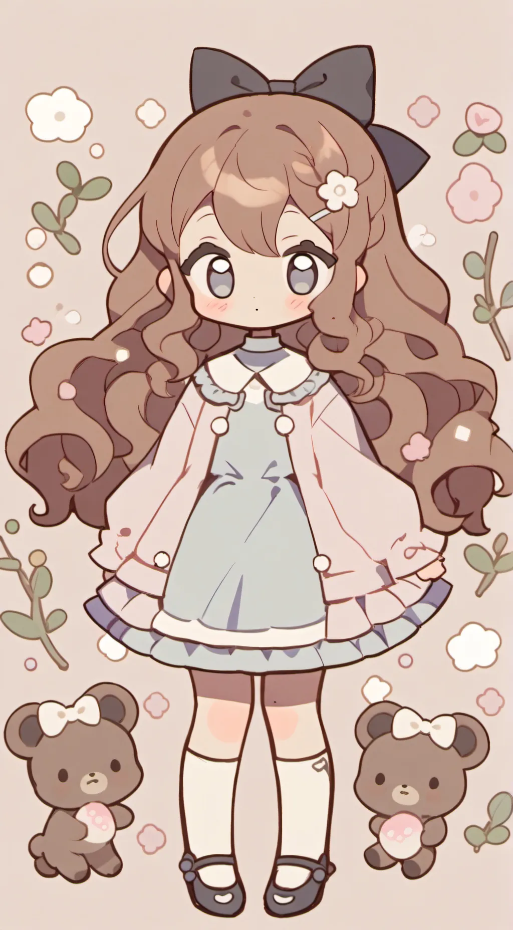 ai character: Hazel Periwinkle background