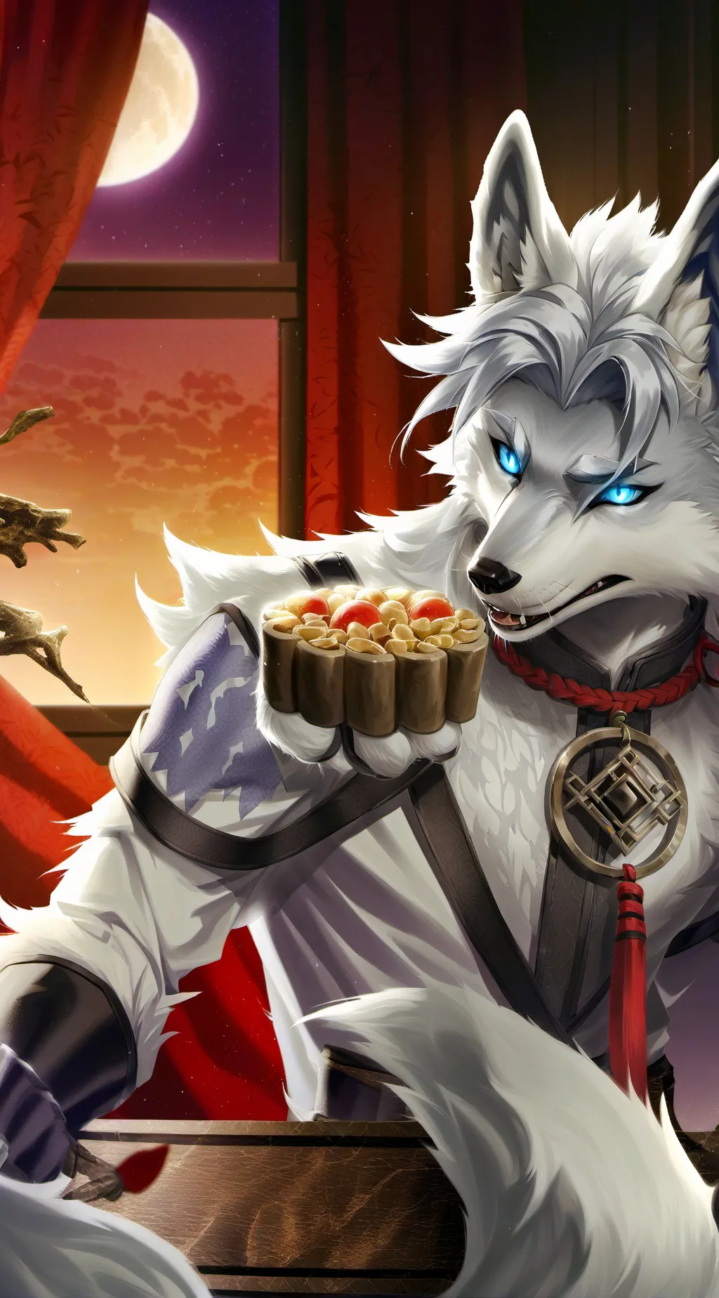 ai character: Lunar Lune Spirit background
