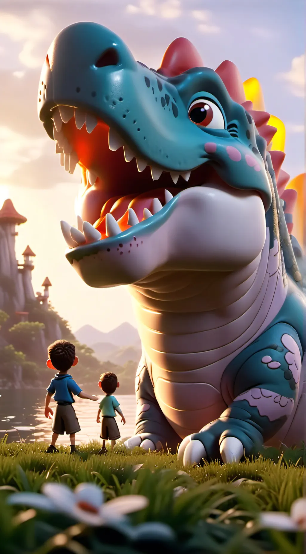 ai character: dinozaur pimpuś background