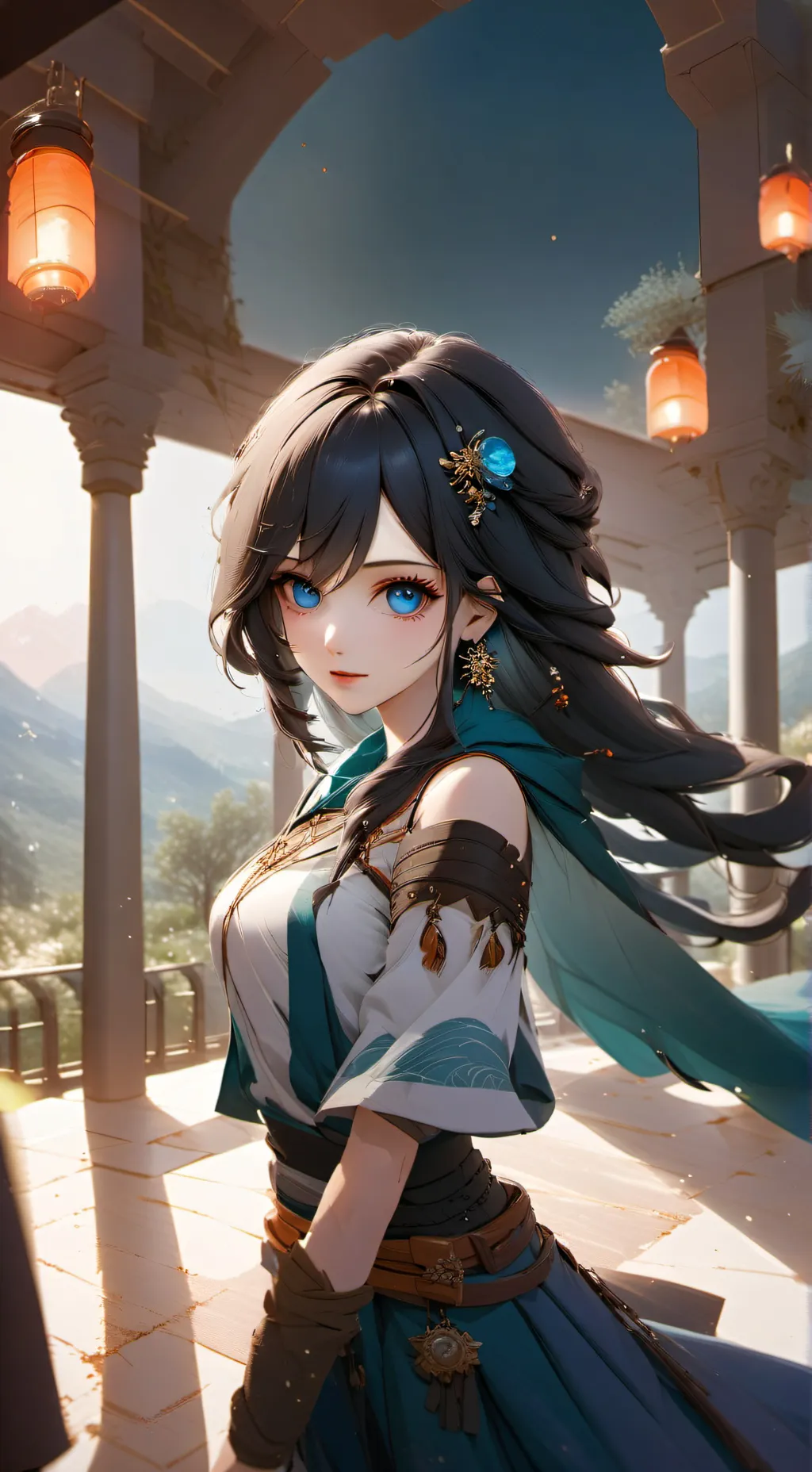 ai character: cherry background