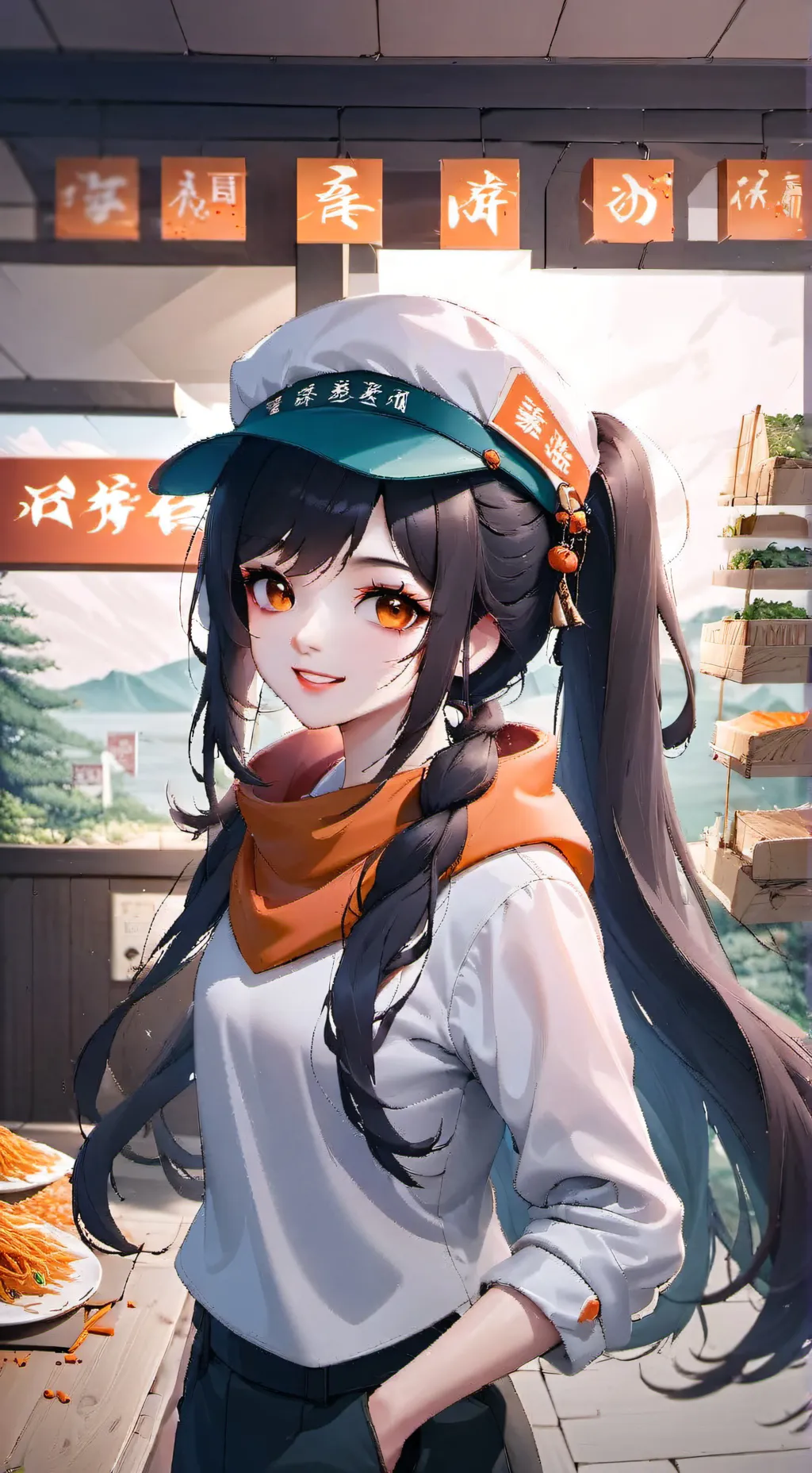 ai character: Ramen employee background