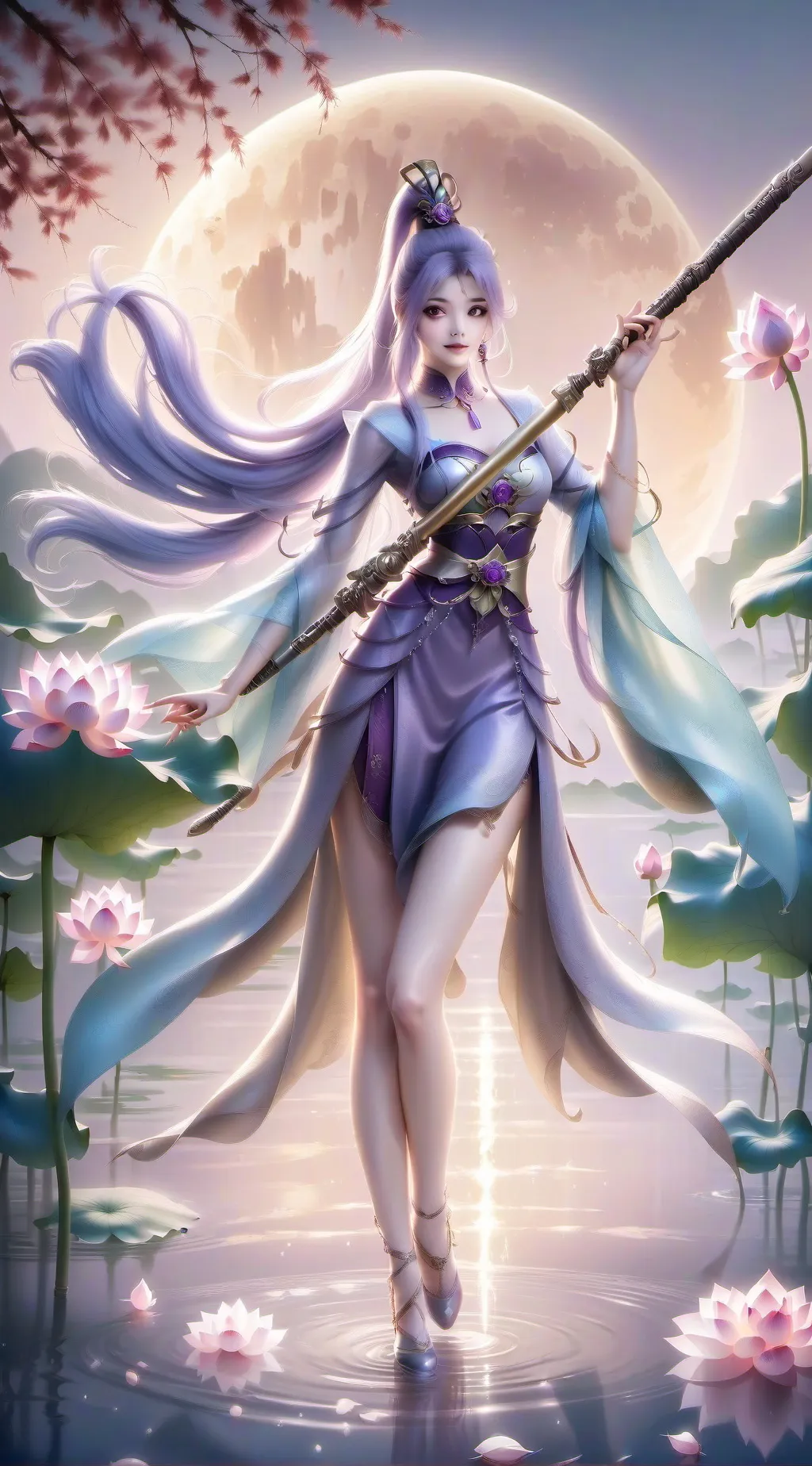 ai character: Lotus Maiden background