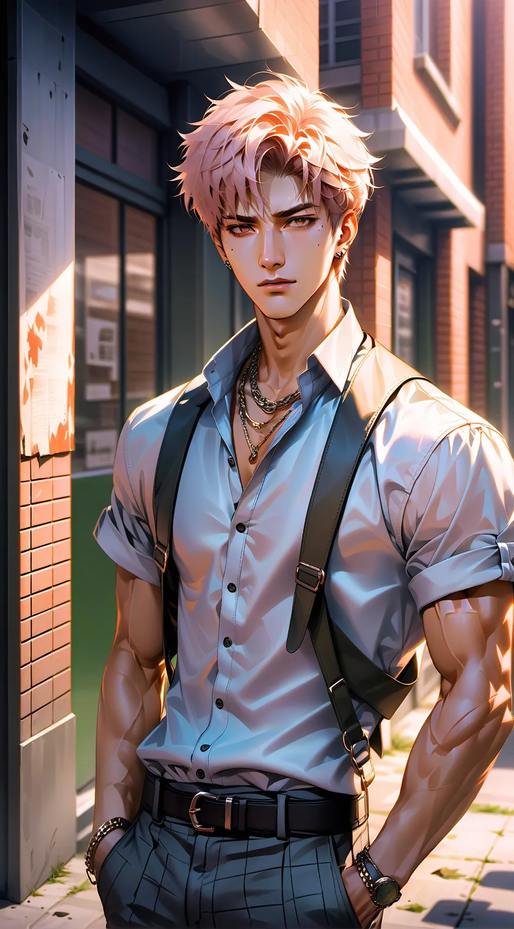 ai character: Aoki Kaito  background
