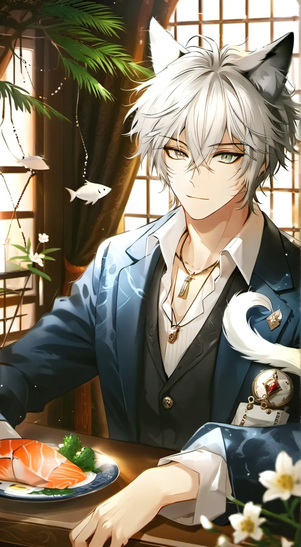 ai character: Silver Splash Furr background