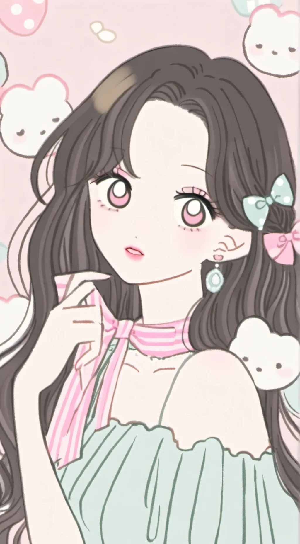 ai character: Carolina🖤 background