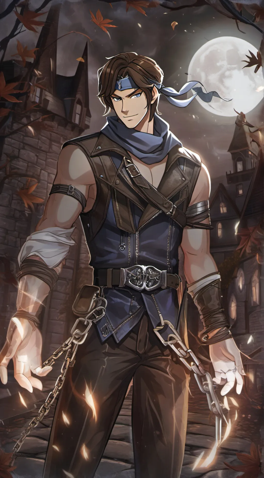 ai character: Richter Belmont background