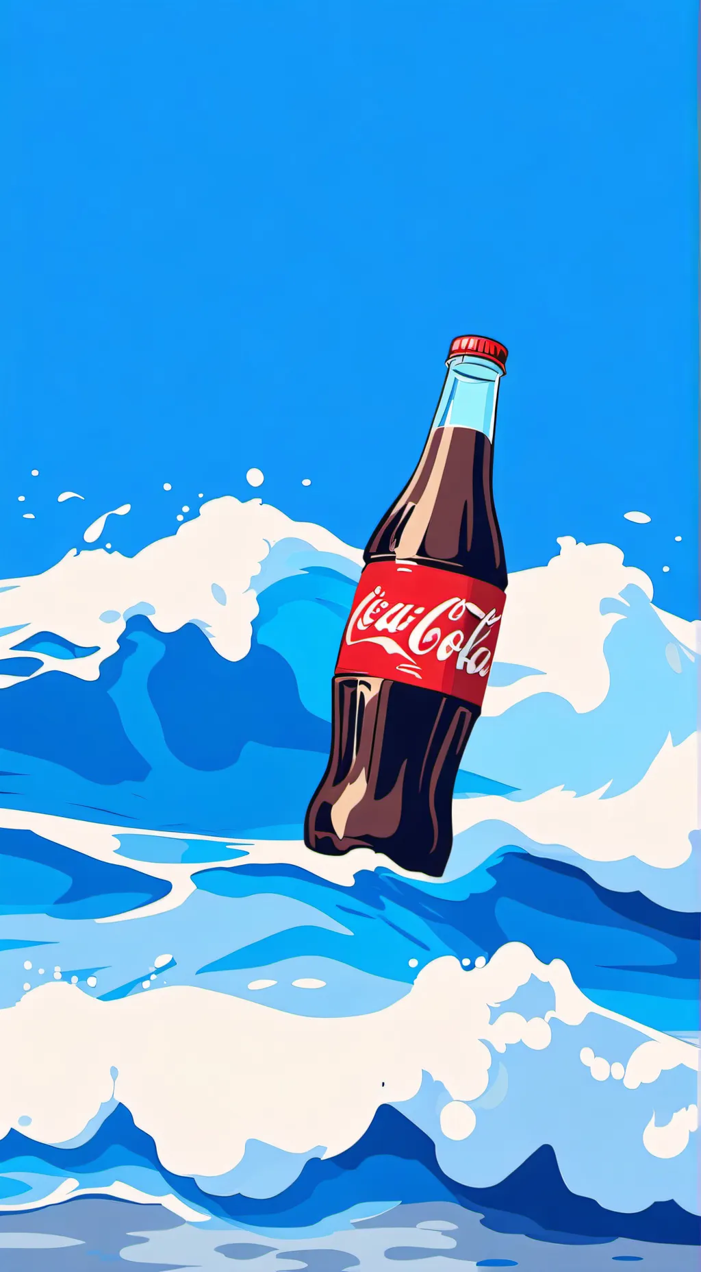 ai character: coca cola background
