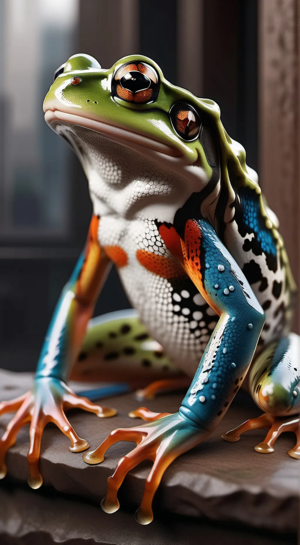 ai character: Frog background