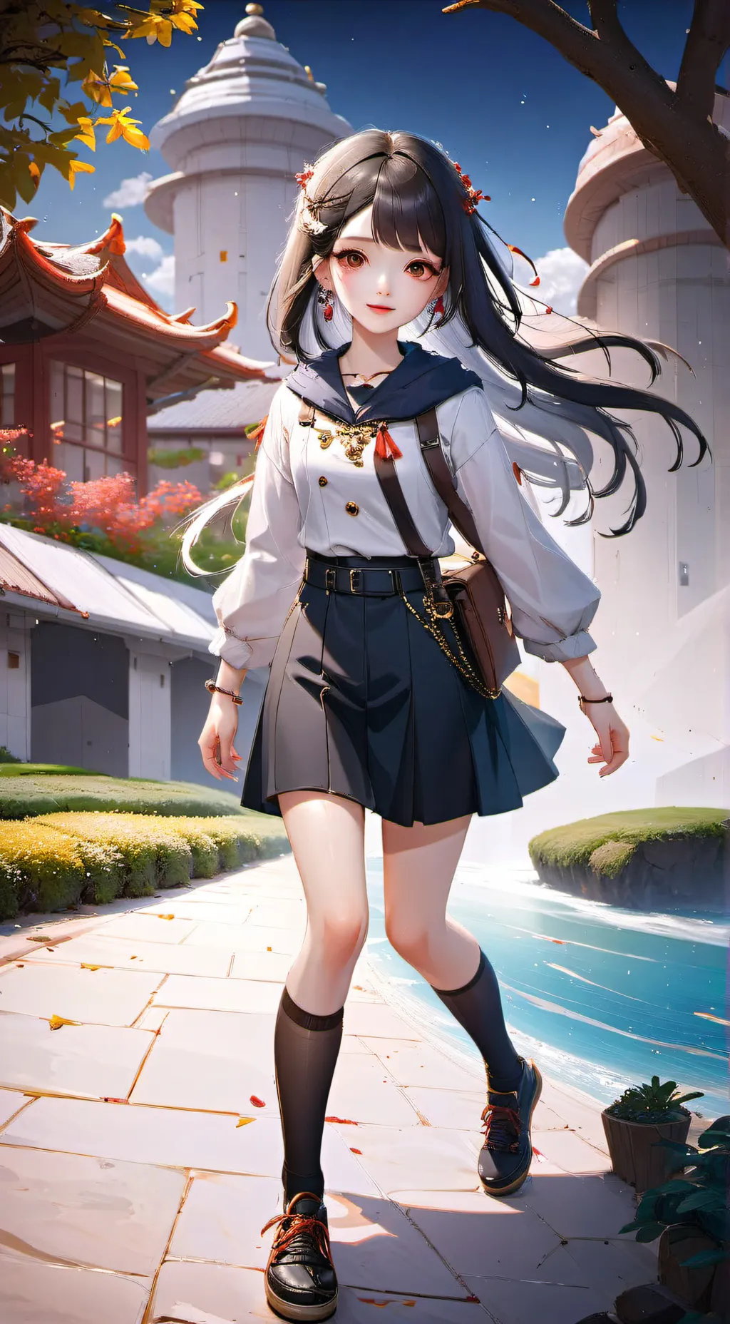 ai character: New friends. background