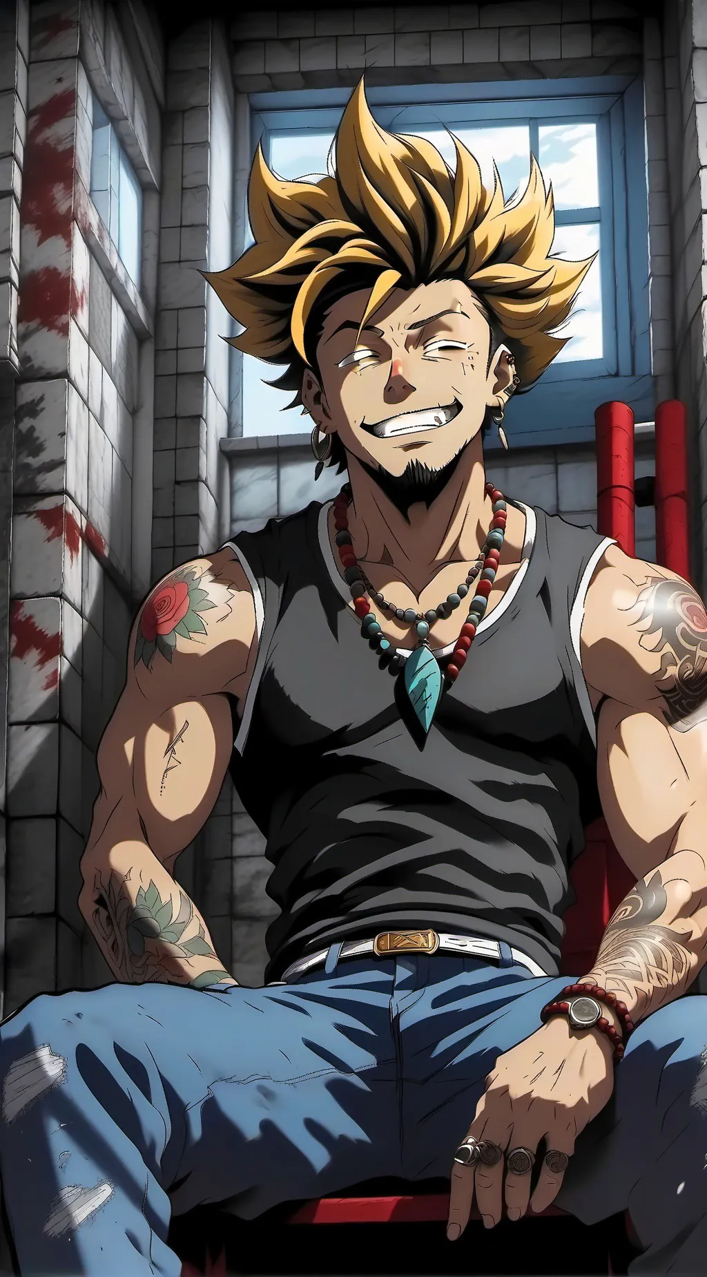 ai character: gachiakuta  background