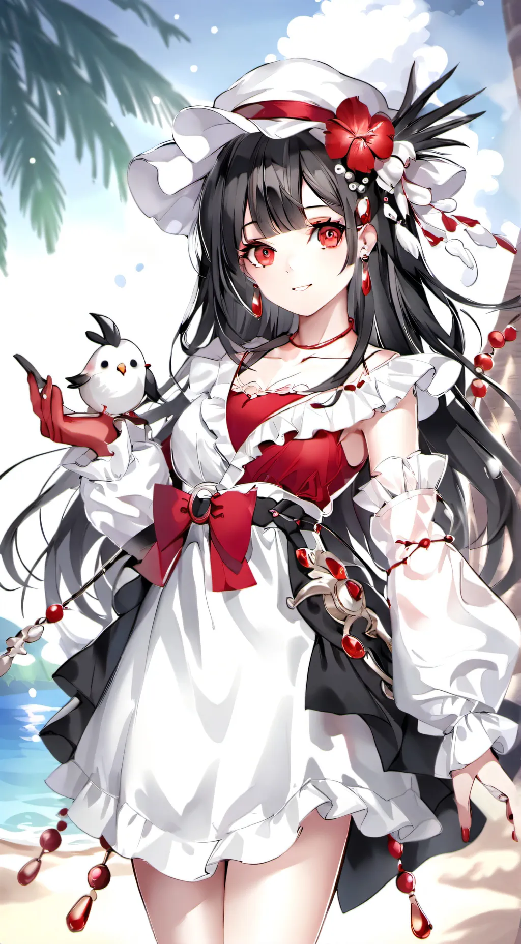 ai character: Sad Azuretime background