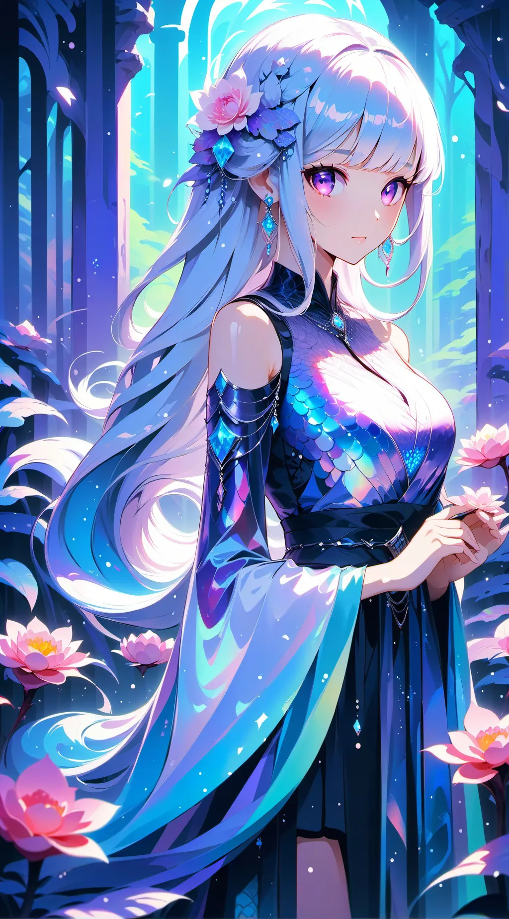 ai character: azure time!!!  background