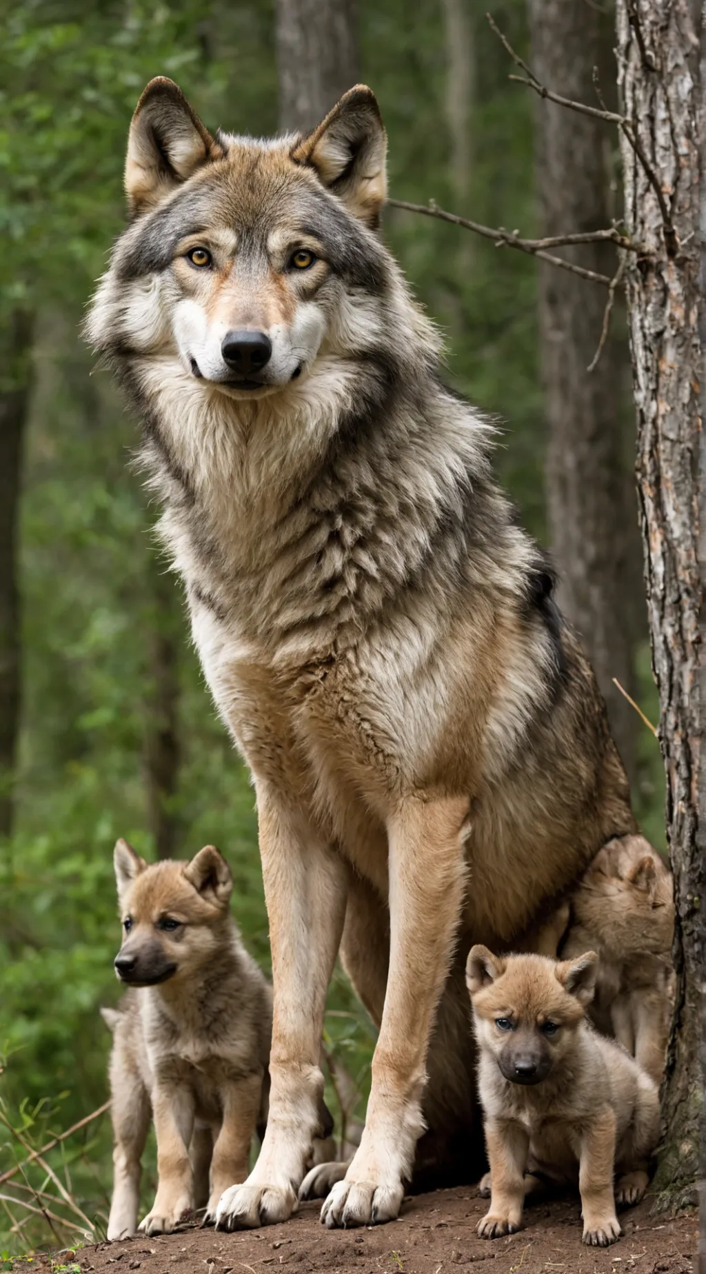 ai character: Wolf mother background
