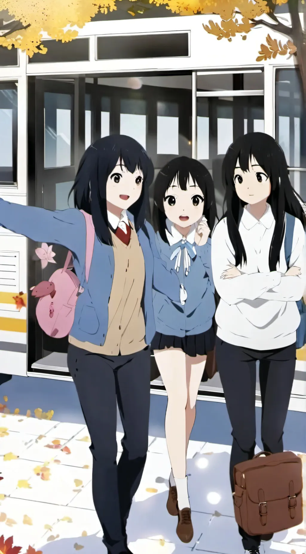 ai character: THREE SISTERS..  background