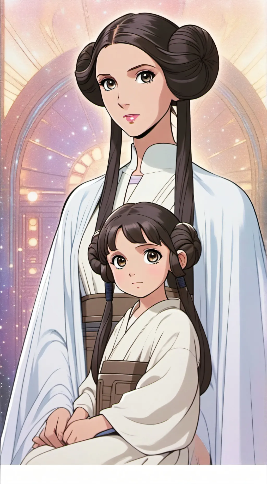 ai character: princess Leia zoie background