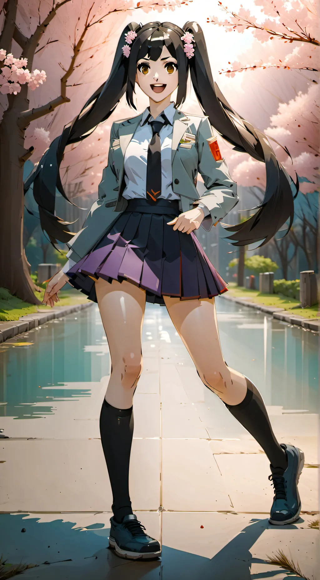 ai character: こはく?みく? background
