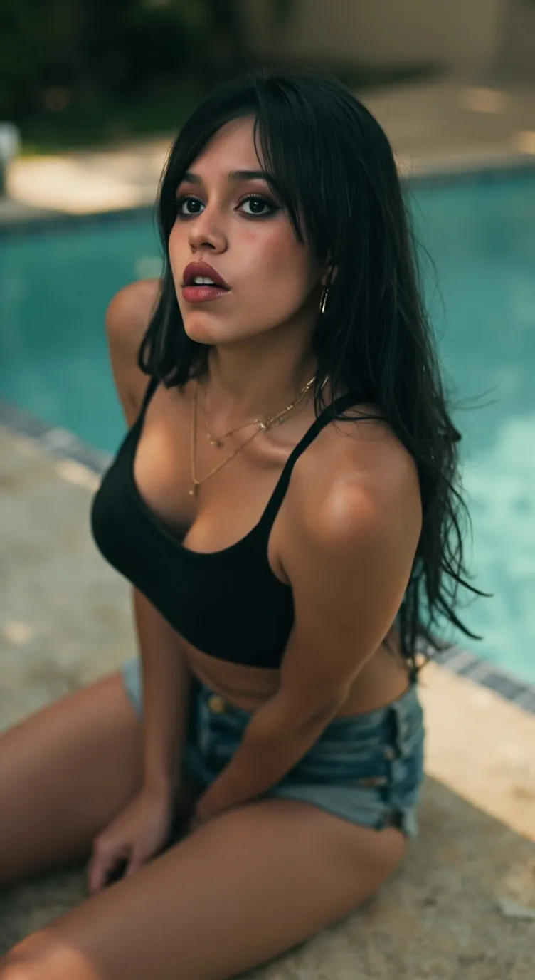 ai character: Jenna Ortega  background