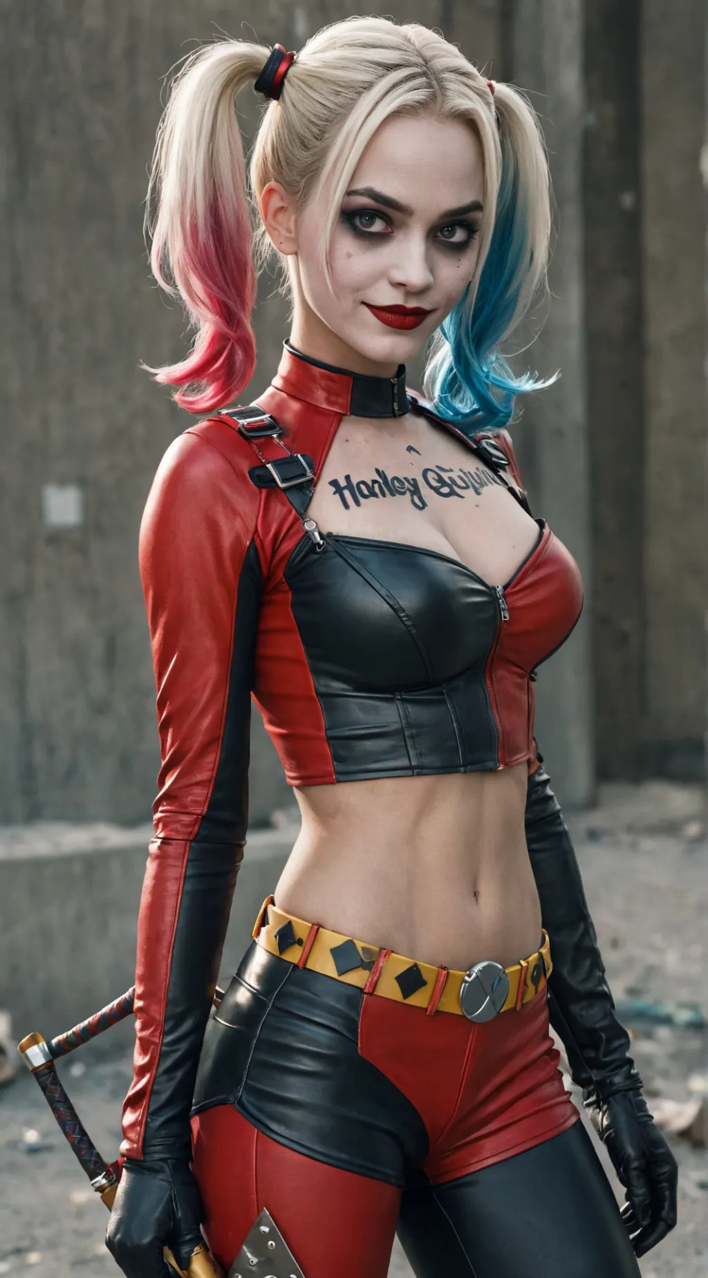 ai character: Harley Quinn  background