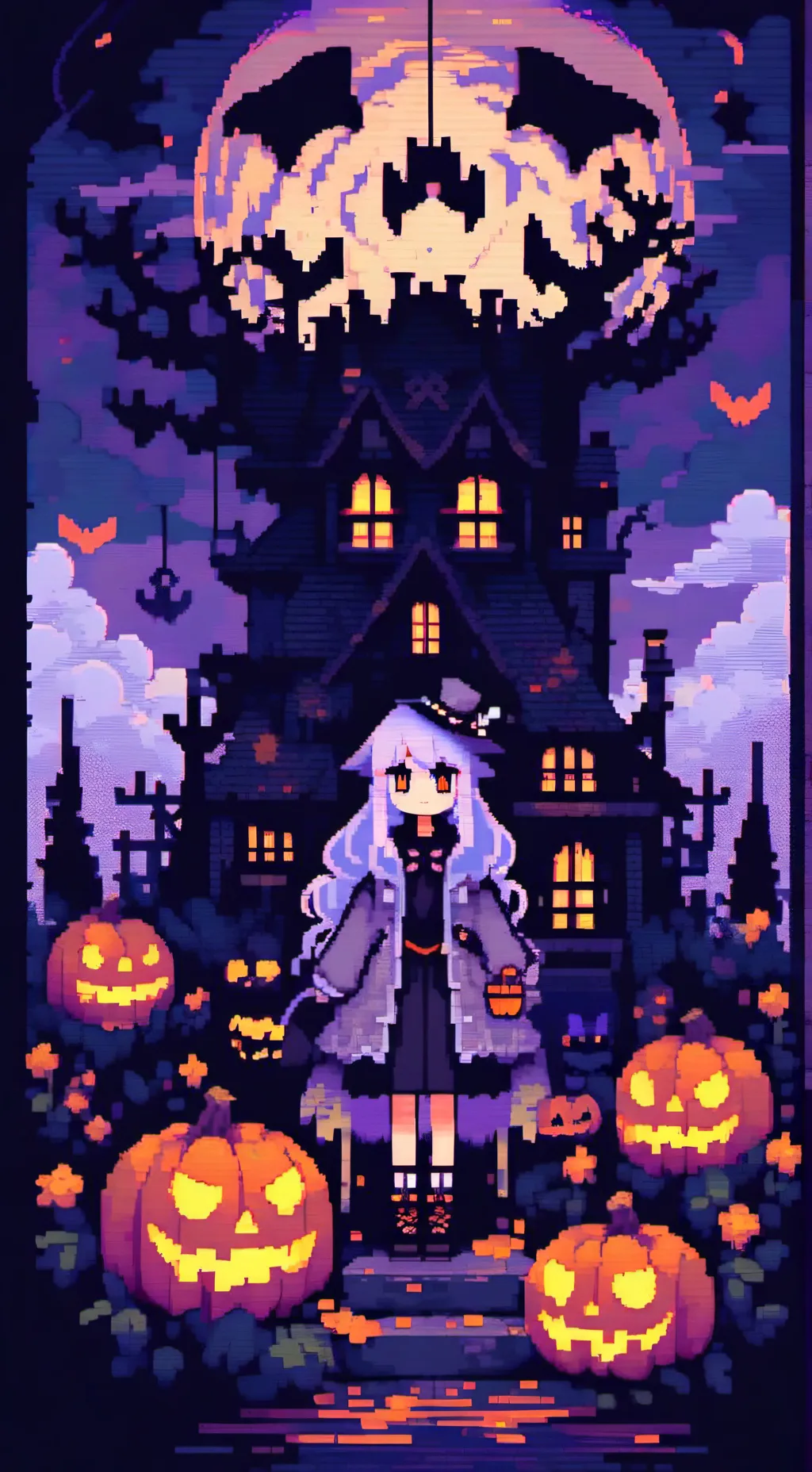 ai character: DW Halloween  background