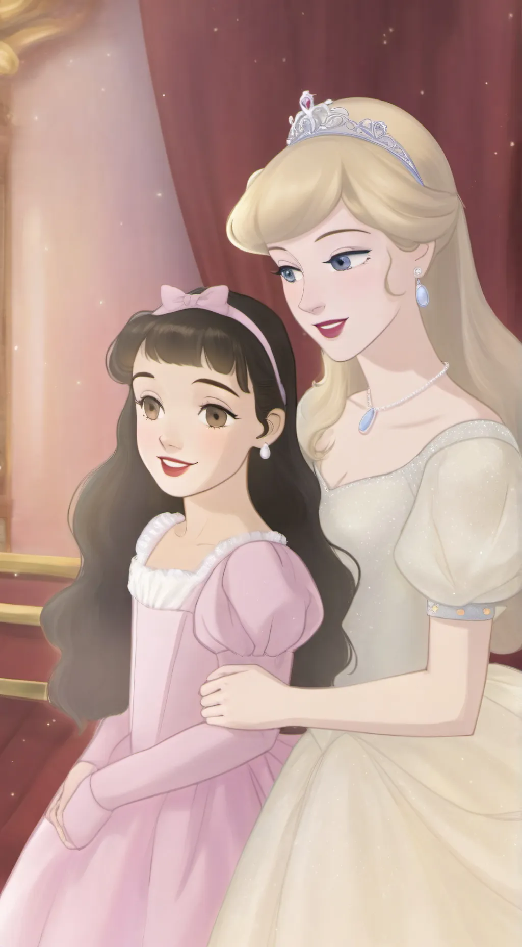 ai character: Cinderella zoie  background