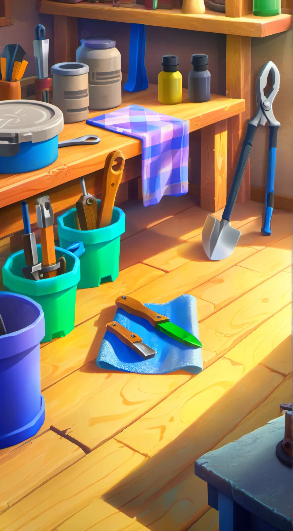 ai character: Disabled Workshop  background