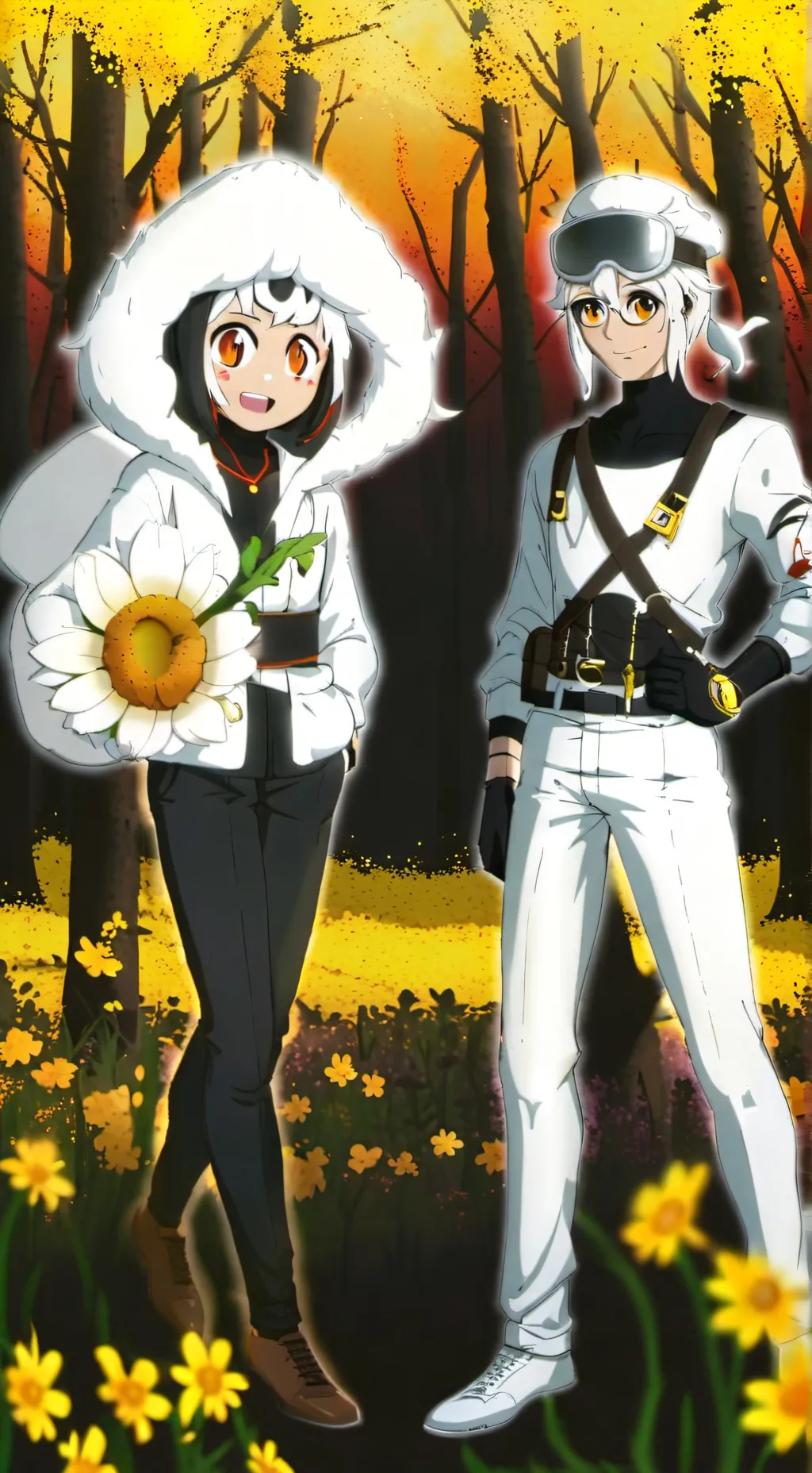 ai character: Dandys world girls background