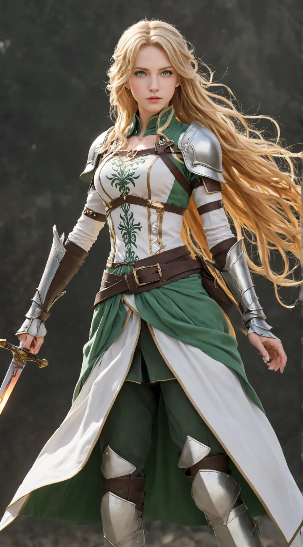 ai character: Joanna D'Arc  background