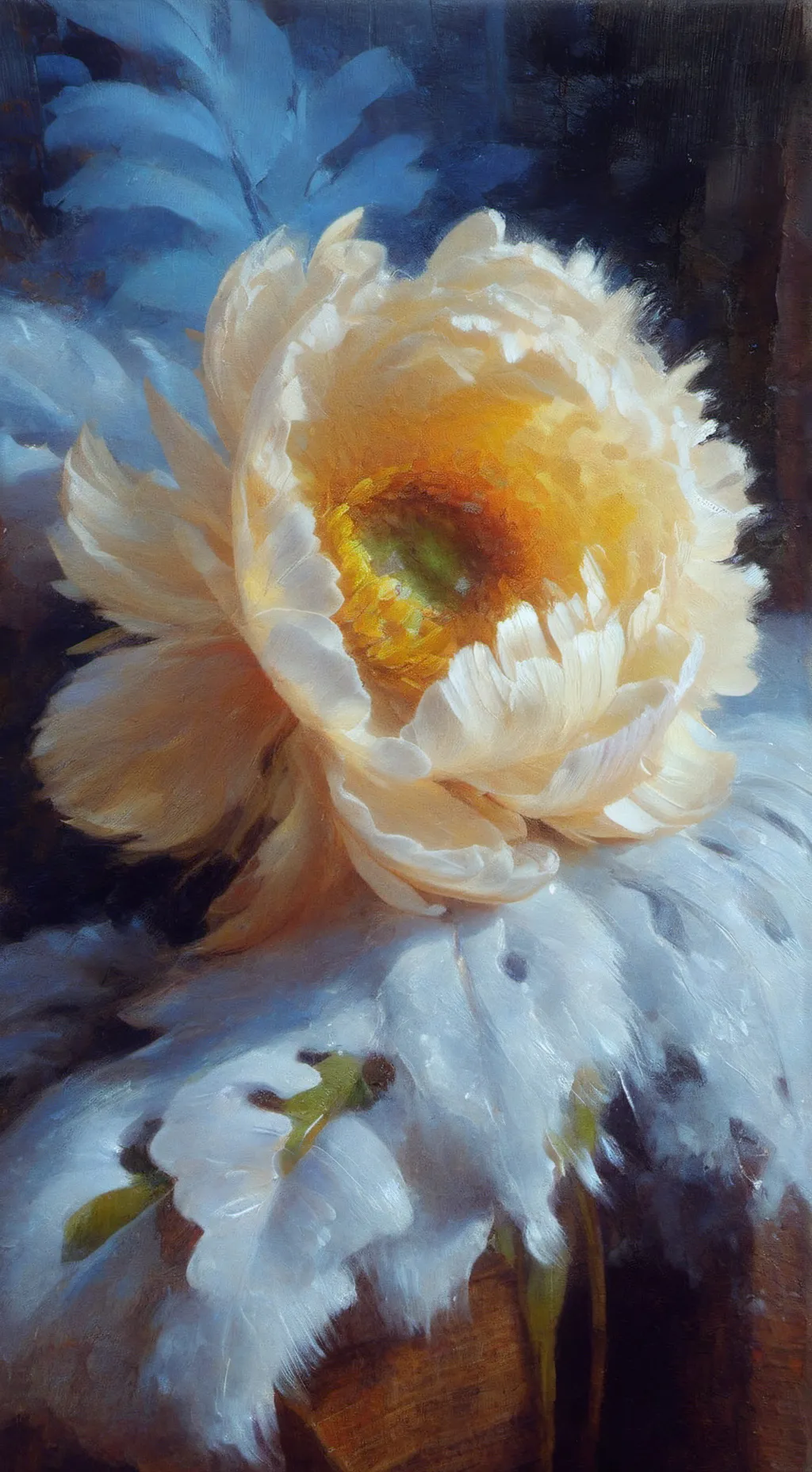 ai character: spiky flower background