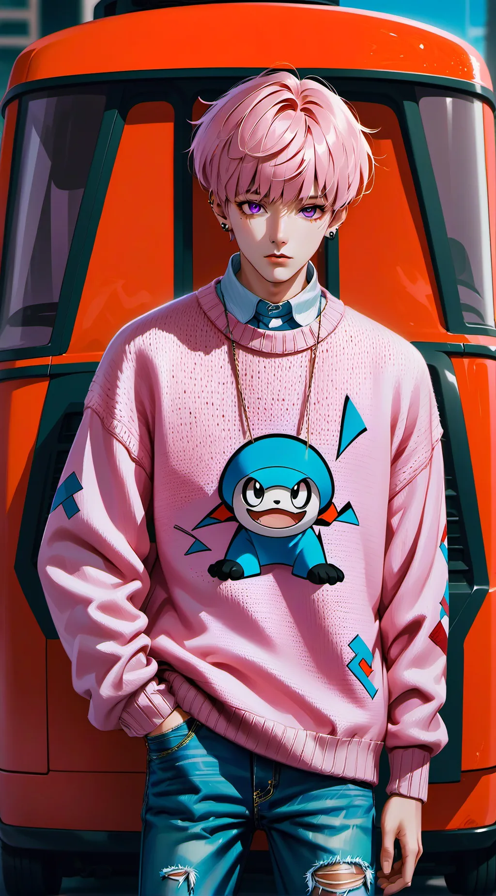 ai character: baby saja background