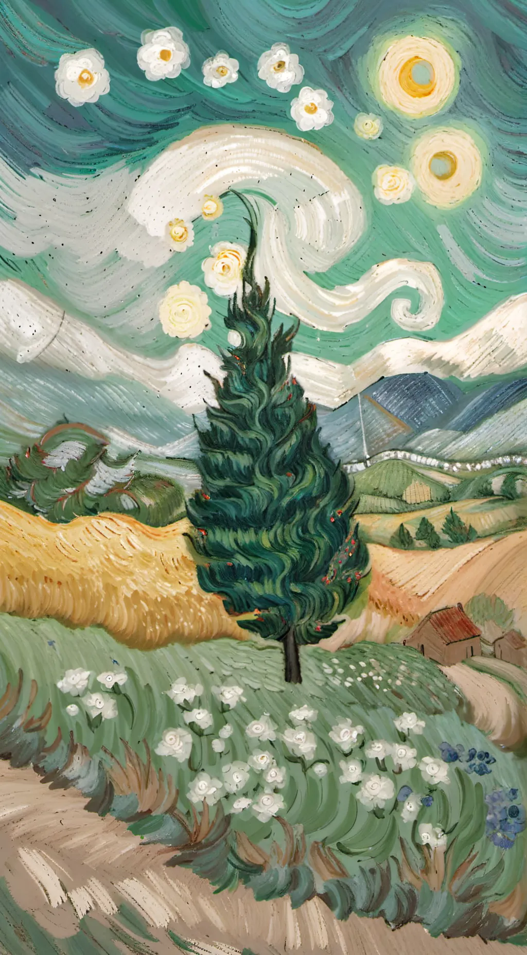 ai character: incendio forestal background