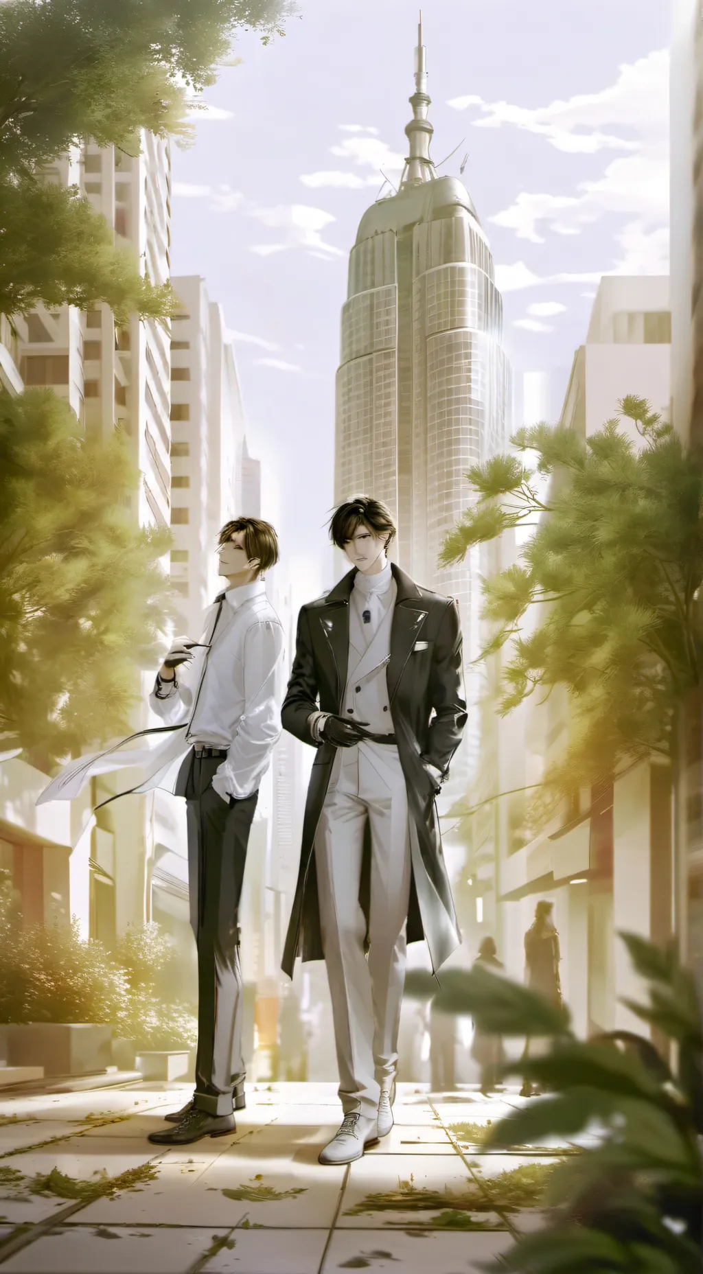 ai character: dos hombres xd background