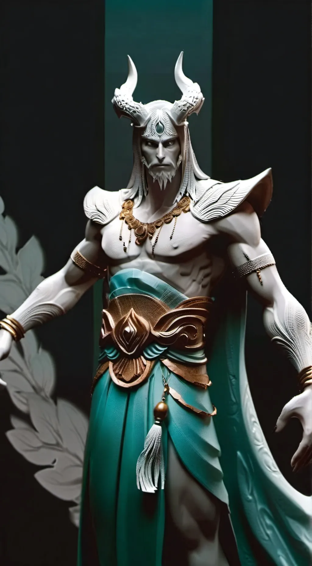 ai character: 雕像 background