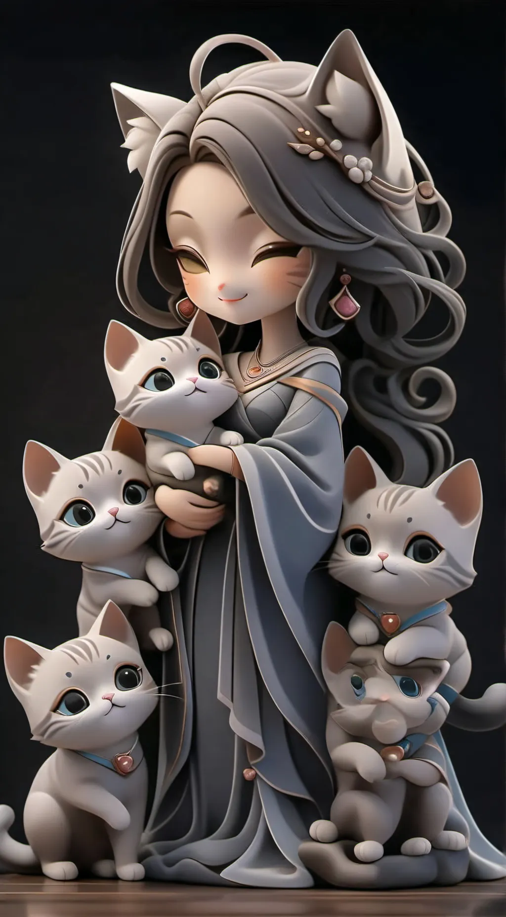 ai character: mother cat background