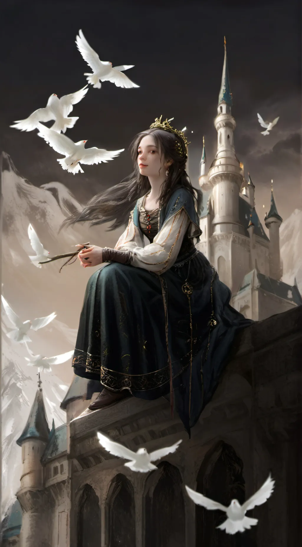 ai character: The mystery girl⚔️ background