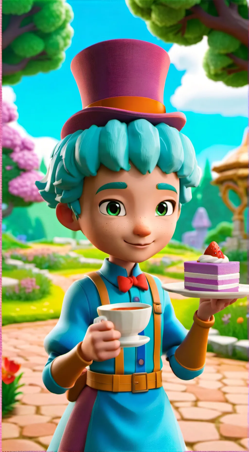 ai character: Hattie Hatter  background