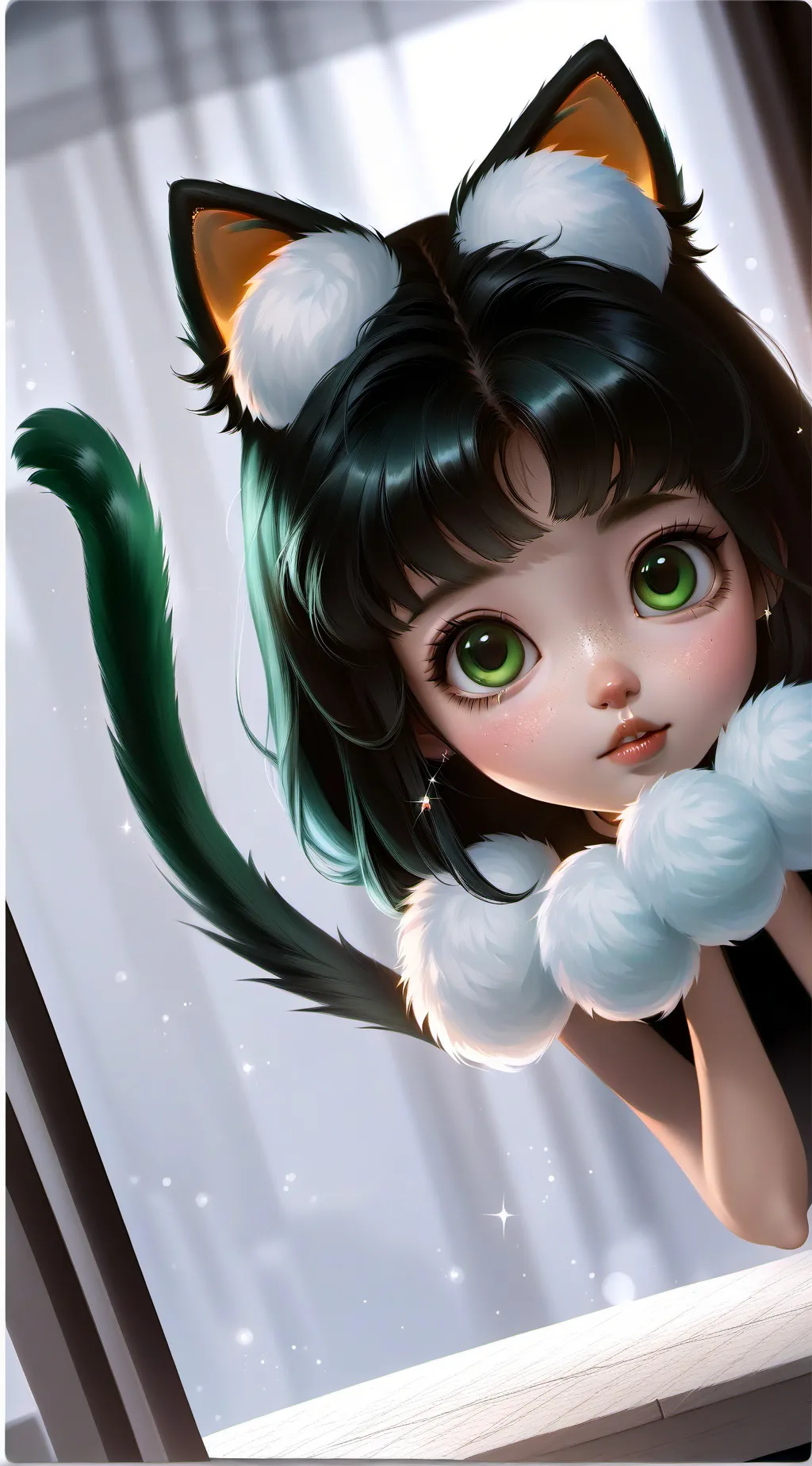 ai character: Emerald Whiskers background