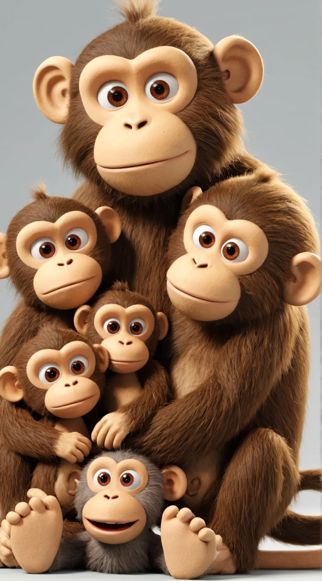 ai character: mother monkey background