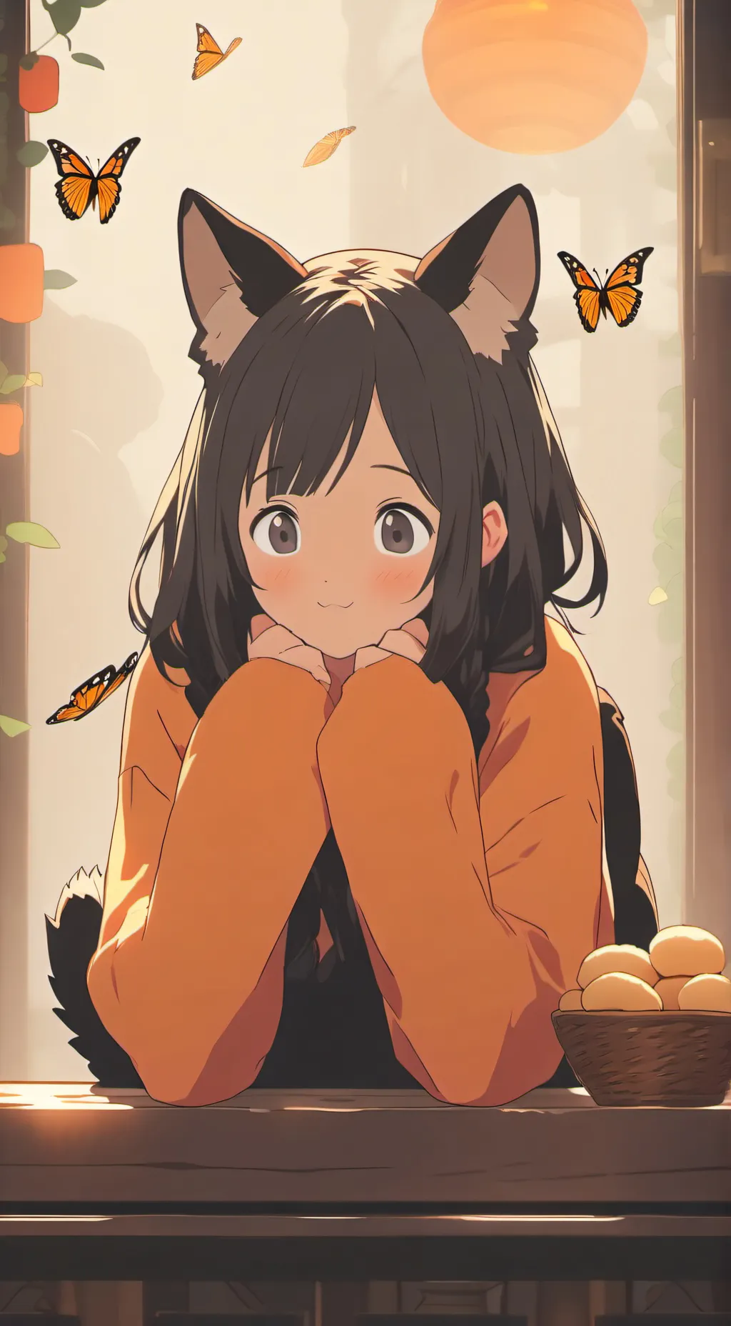 ai character: Mariposa Feline Spirit background