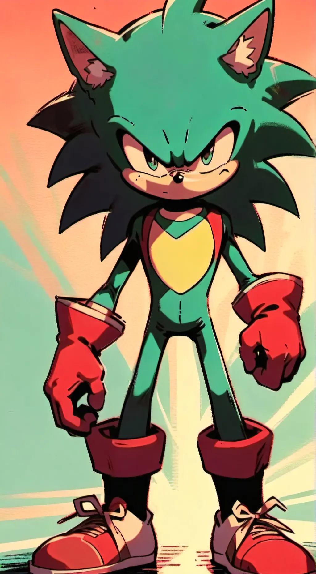 ai character: Sonic  background