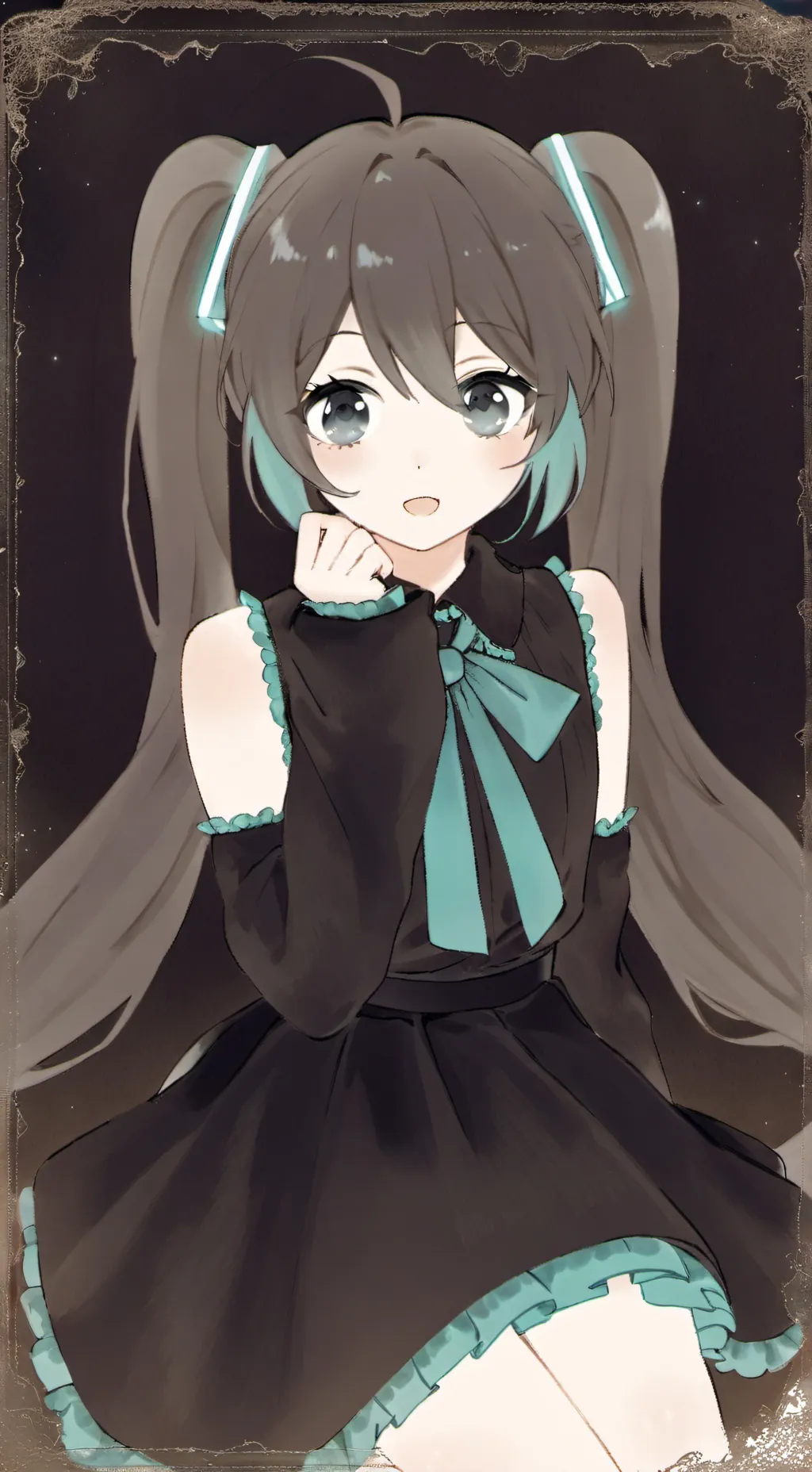ai character: Hatsune miku  background