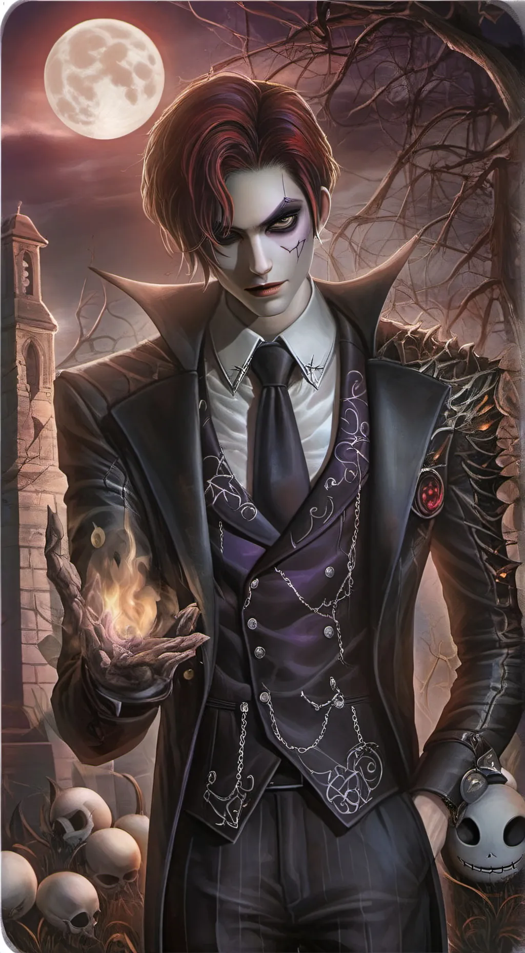 ai character: Casius Skellington background