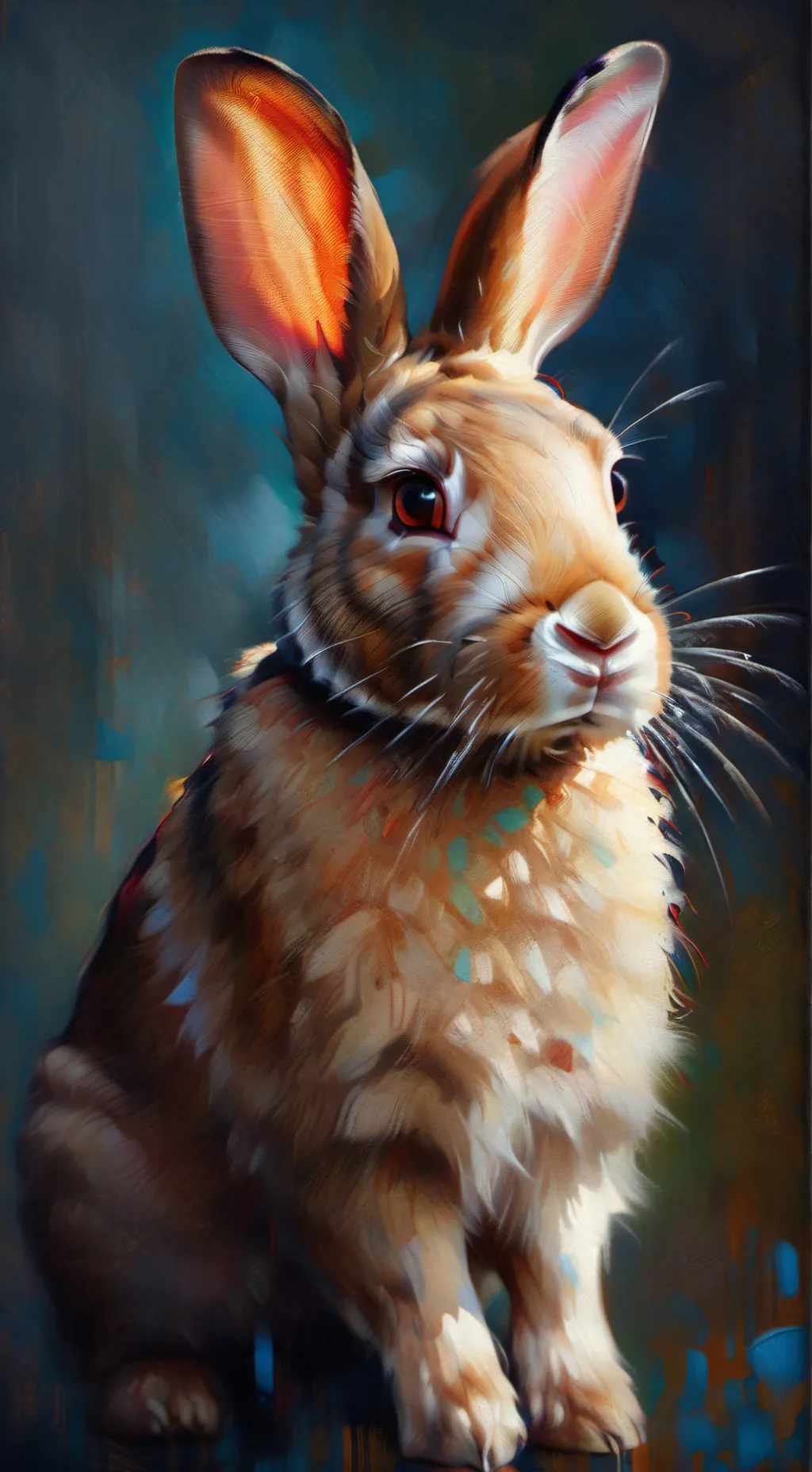 ai character: Cute baby bunny background