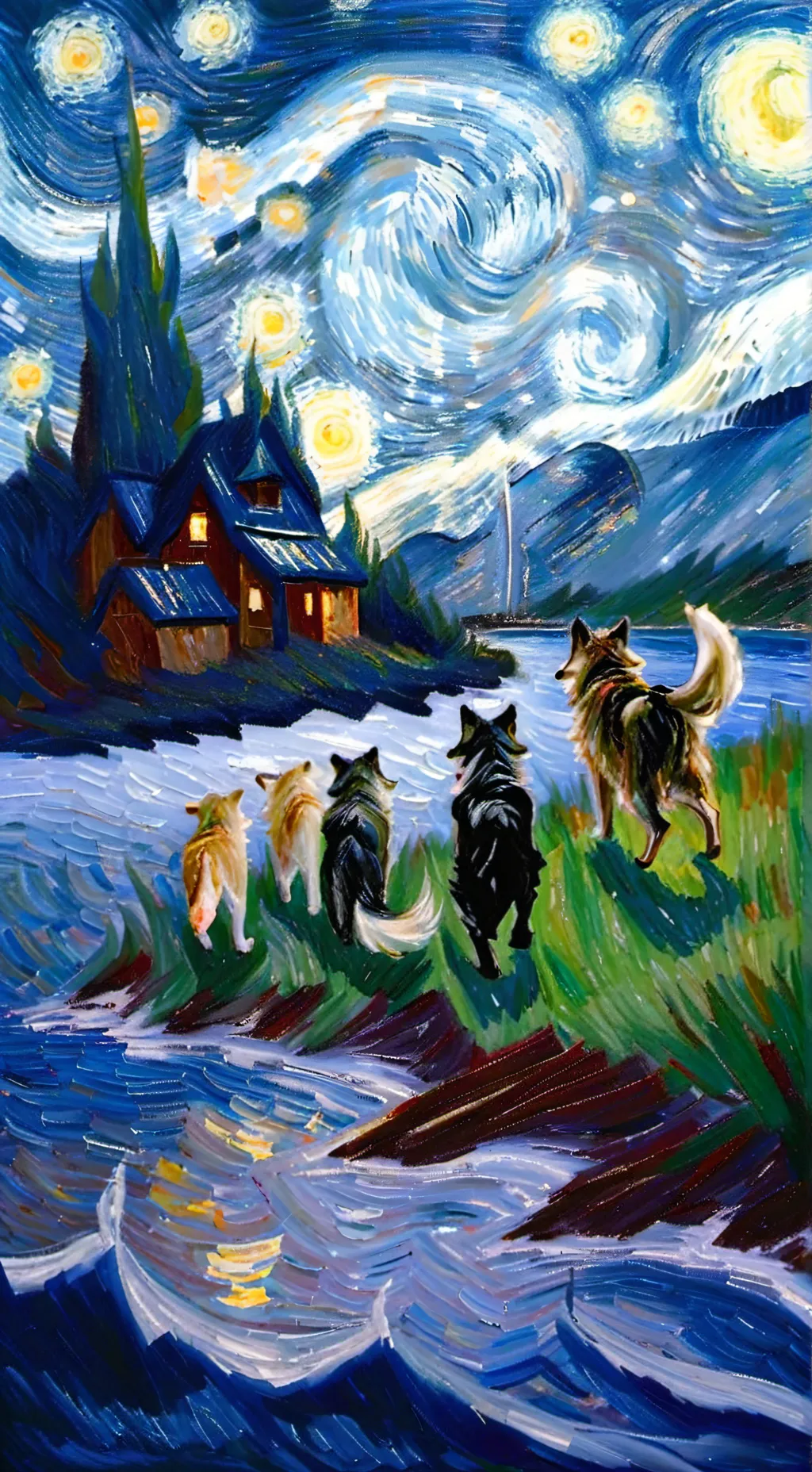 ai character: The wolf pack!. background