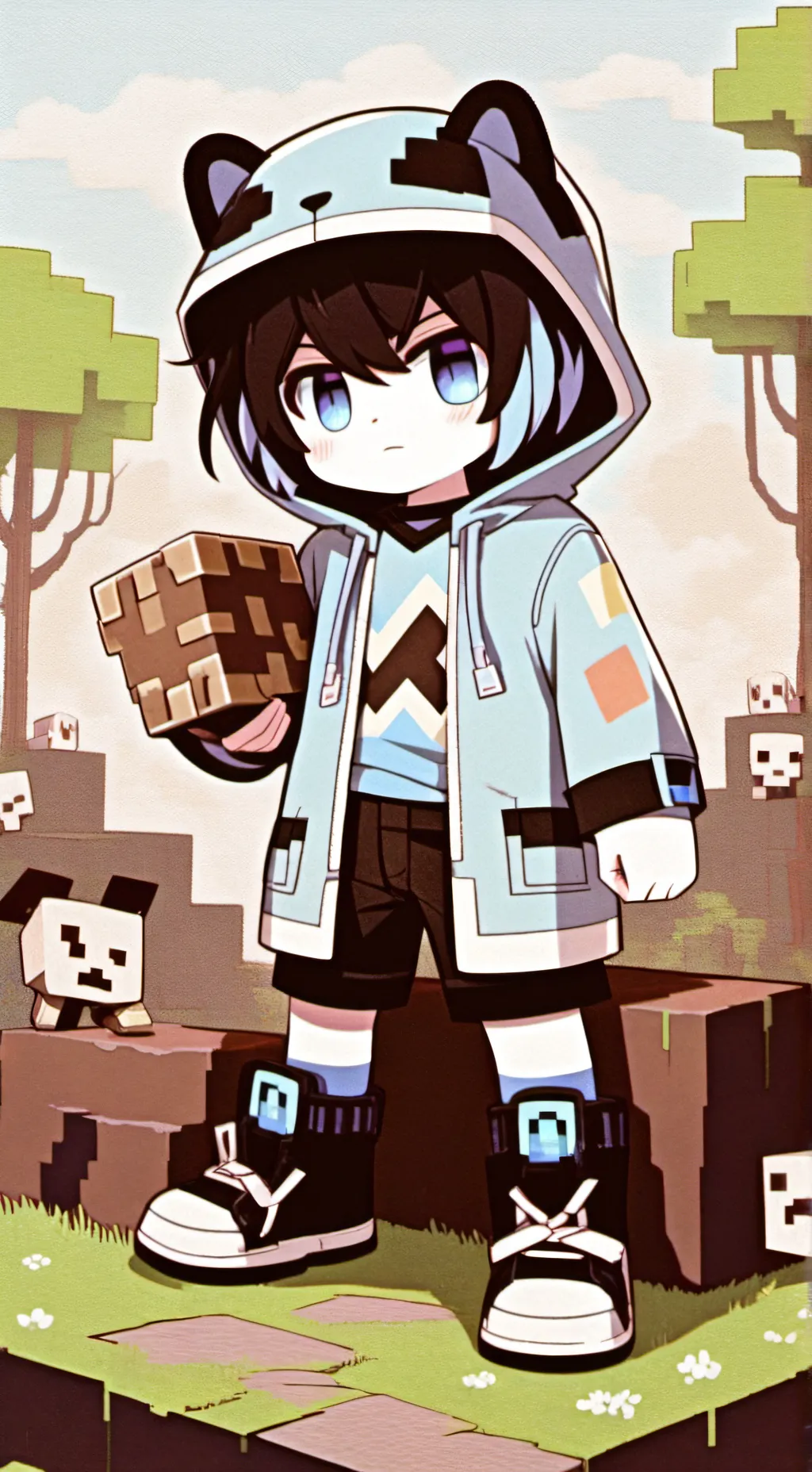 ai character: omz boy background