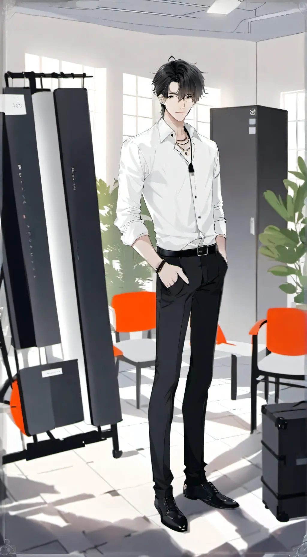 ai character: croissant% background