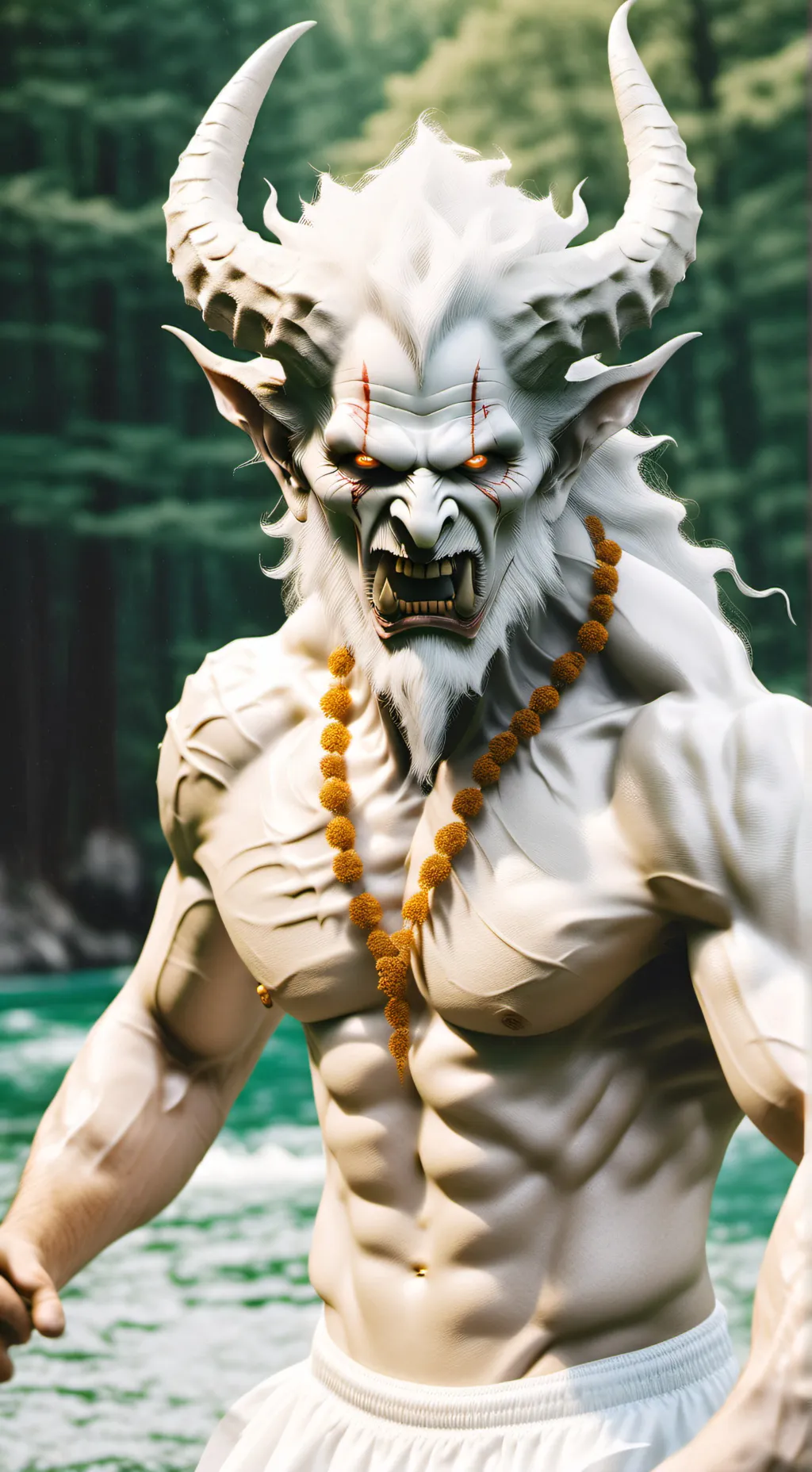 ai character: White big demon background