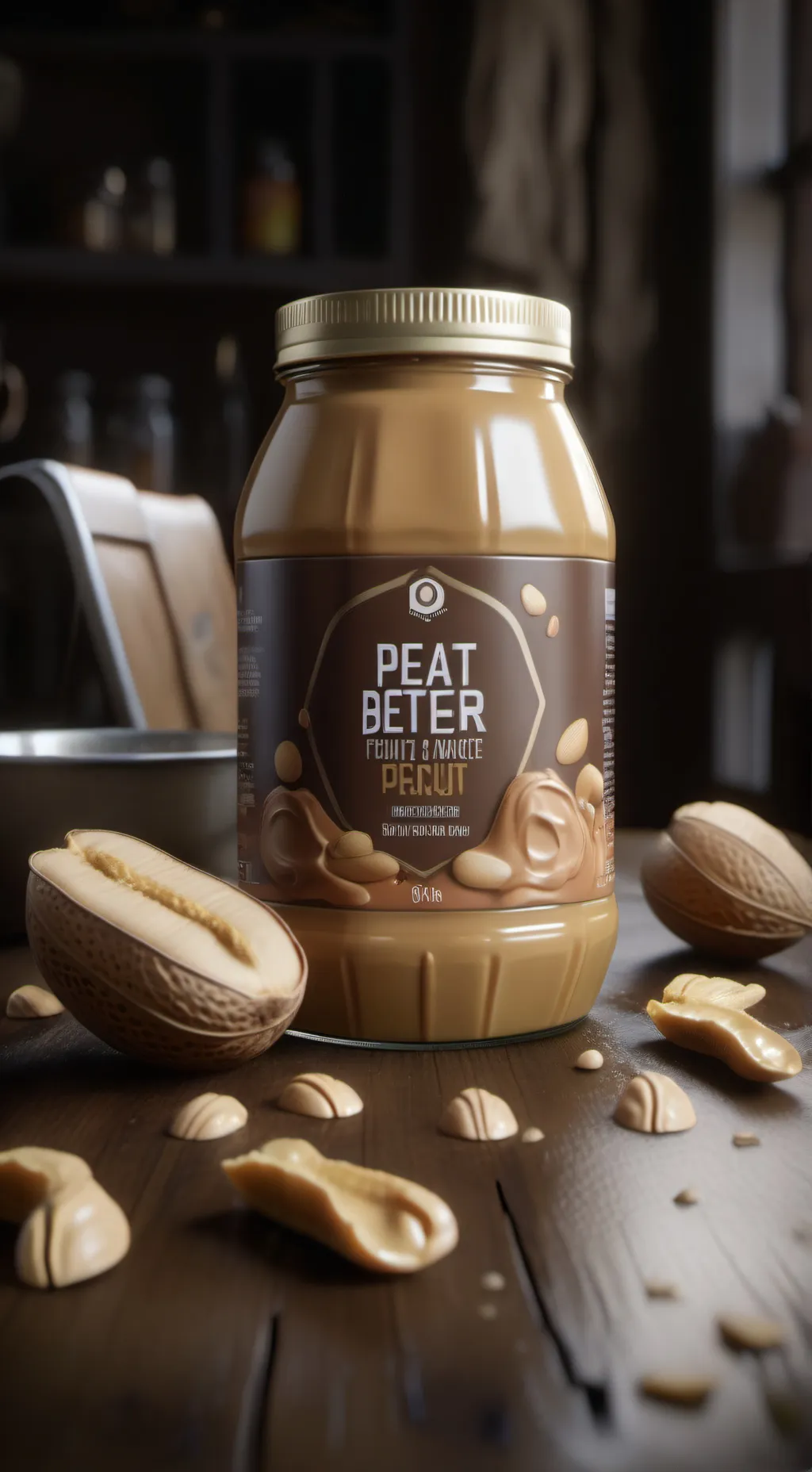 ai character: peanut butter  background