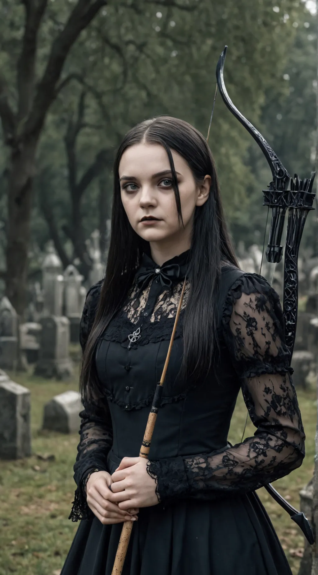 ai character: Wednesday Addams background